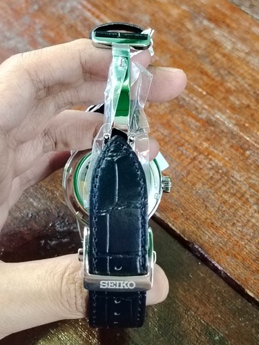Seiko Presage Cocktail SSA405J1 Open Heart Automatic Blue Leather Watch - Picture 6 of 7
