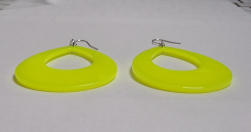 Pendientes de gancho francés lágrima de plástico estilo años 80 - Elección de color - Nuevos en paquete - Imagen 4 de 19