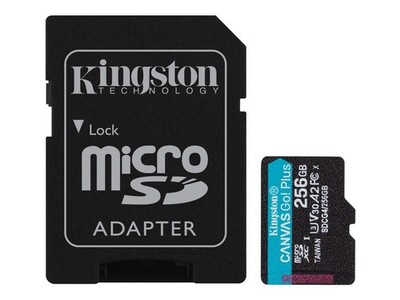 Kingston 256GB microSDX Canvas Go! Plus 200 MB/s Speicherkarte,UHS-I U3 A2