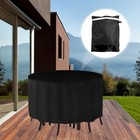 Outdoor Garden Furniture Cover Circular Table Dust Cover Black Rain