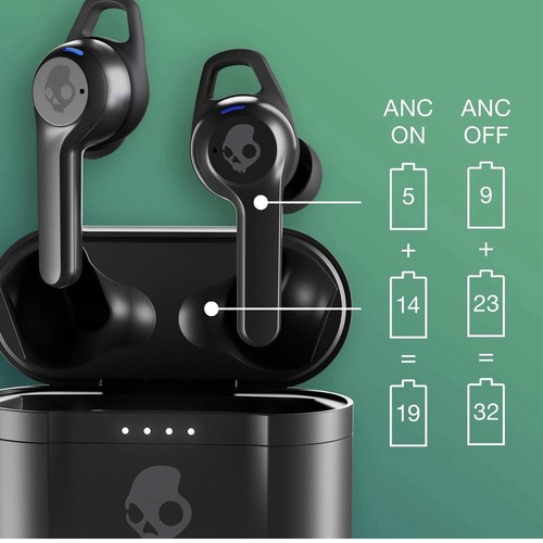 Skullcandy Indy ANC In-Ear Noise Canceling True Freedom Wireless Earbuds - BLACK - Picture 4 of 8