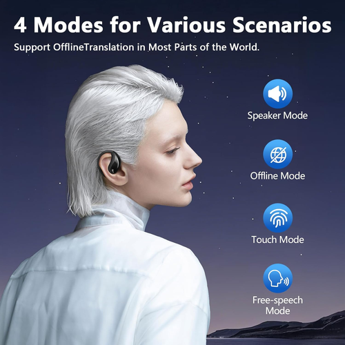 AI Translator Earbuds Real-Time 164 Languages 3-in-1 for Travel iOS Android - Picture 7 of 12