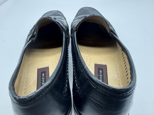 Florsheim Pisa Loafers Dress Shoes Mens Size 10 EEE Black Croc Leather Tassels - Picture 11 of 16