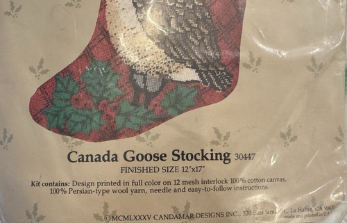 Something Special Needlepoint Canada Goose Christmas Stocking 30477 12"x17" NIP - Picture 3 of 4