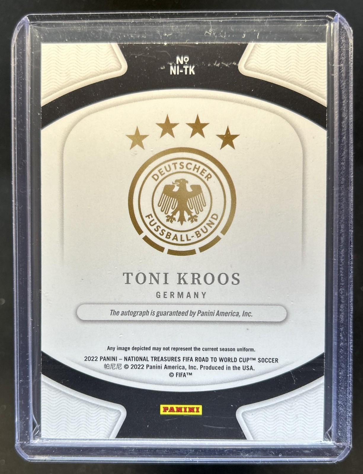 2022-23 National Treasures Road to World Cup Toni Kroos Archives Ink Auto #/99 view 2