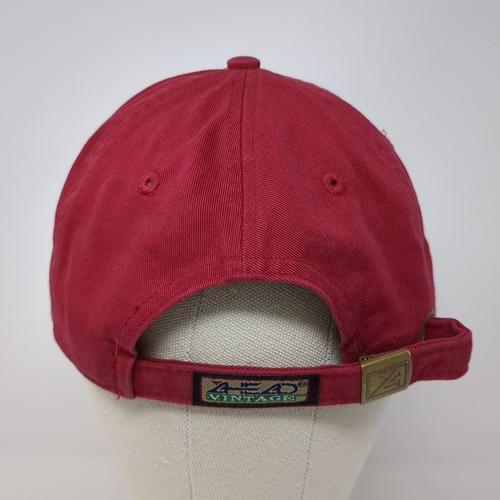 Vineyards Country Club Slideback Baseball Cap Red One Size 6 Panel Ahead Vintage - Picture 6 of 9