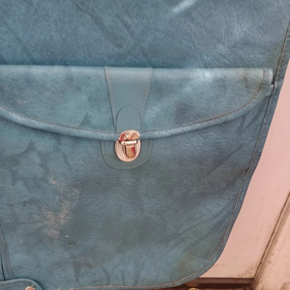 De colección American Tourister Equipaje Ropa Bolso Cuero Tuorquise Azul 50x24 Foto 3 de 4