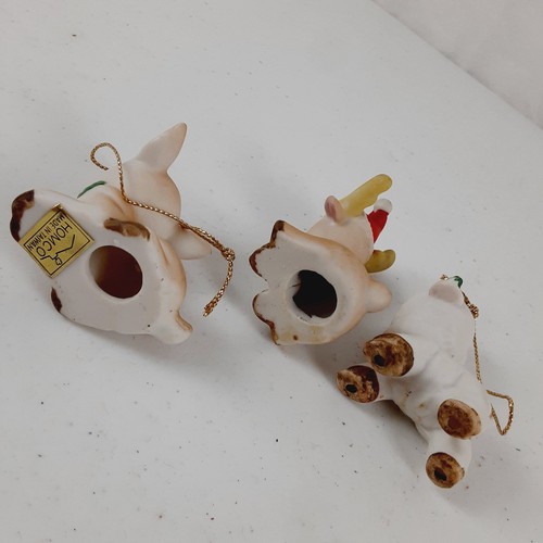 Homco Christmas Ornaments Lot of 5 Baby Animals Cow Donkey Lamb Deer Rudolph - Picture 11 of 15