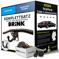 Für VOLVO S40 Limousine II MS Anhängerkupplung abnehmbar +eSatz 13pol 04- AHK