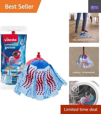 Effizienter SuperMocio Wischmop Ersatzkopf - 3-in-1 Reinigungskraft mit Click Fit