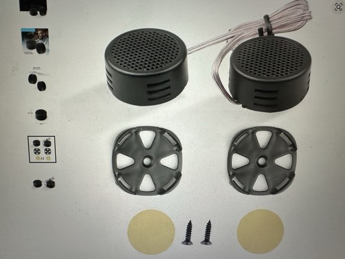 2x Tweeter Rotondi per Auto Piccoli Nero 500W Stereo Tweeter a Cupola Forte (T18) - Foto 5 di 6