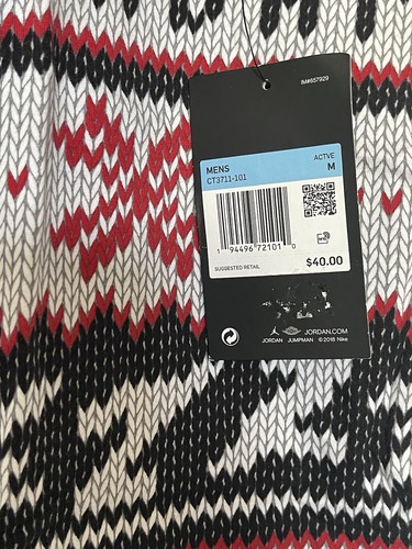 Nike Jordan Ugly Sweater T-Shirt Herren M Rot/Schwarz/Weiß Kurzarm Retro 8 11 - Bild 4 von 10