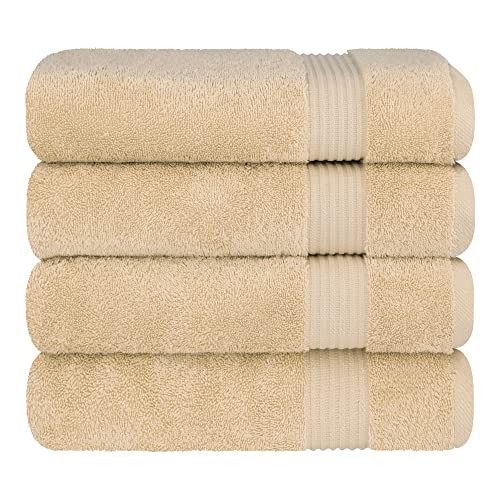 Badetücher für Badezimmer, 100% Baumwolle 4 Stück Türkisches Badetuch Set, Weich - Bild 6 von 6