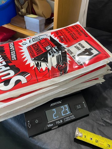 SUPERSIGN 4 ft. tall BRIGHT YELLOW sign DANGER saves lives vintage 8 signs - Picture 4 of 5