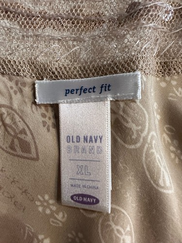 Vtg Old Navy Perfect Fit Womens Tank XL Gold Sequin Scoop Neck 100% Silk Y2K - Bild 5 von 11