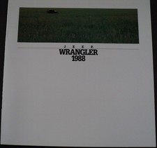 1988 Jeep Wrangler And Sahara And Laredo Original Dealer Sales Brochure 1988 Jeep Wrangler And Sahara And Laredo Original Dealer Sales Brochure