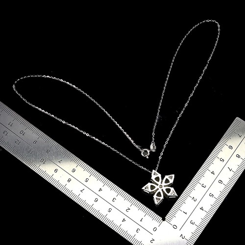 925 Sterling Silver Necklace Trilliant Peridot 6mm Natural Gemstone Jewelry 18in - Picture 3 of 14