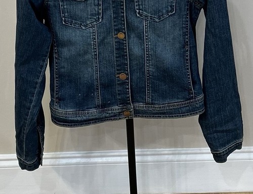 GAP KIDS Denim Jacket Blue Snap Front XXL Trucker Long Sleeve Pockets EUC - Picture 3 of 7
