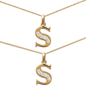 CHAINE ZIRCO Pendentif Initiale Lettre A Plaqué Or