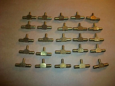 25pc Clippard Tee 3/16" x 1/4" Hose NEW