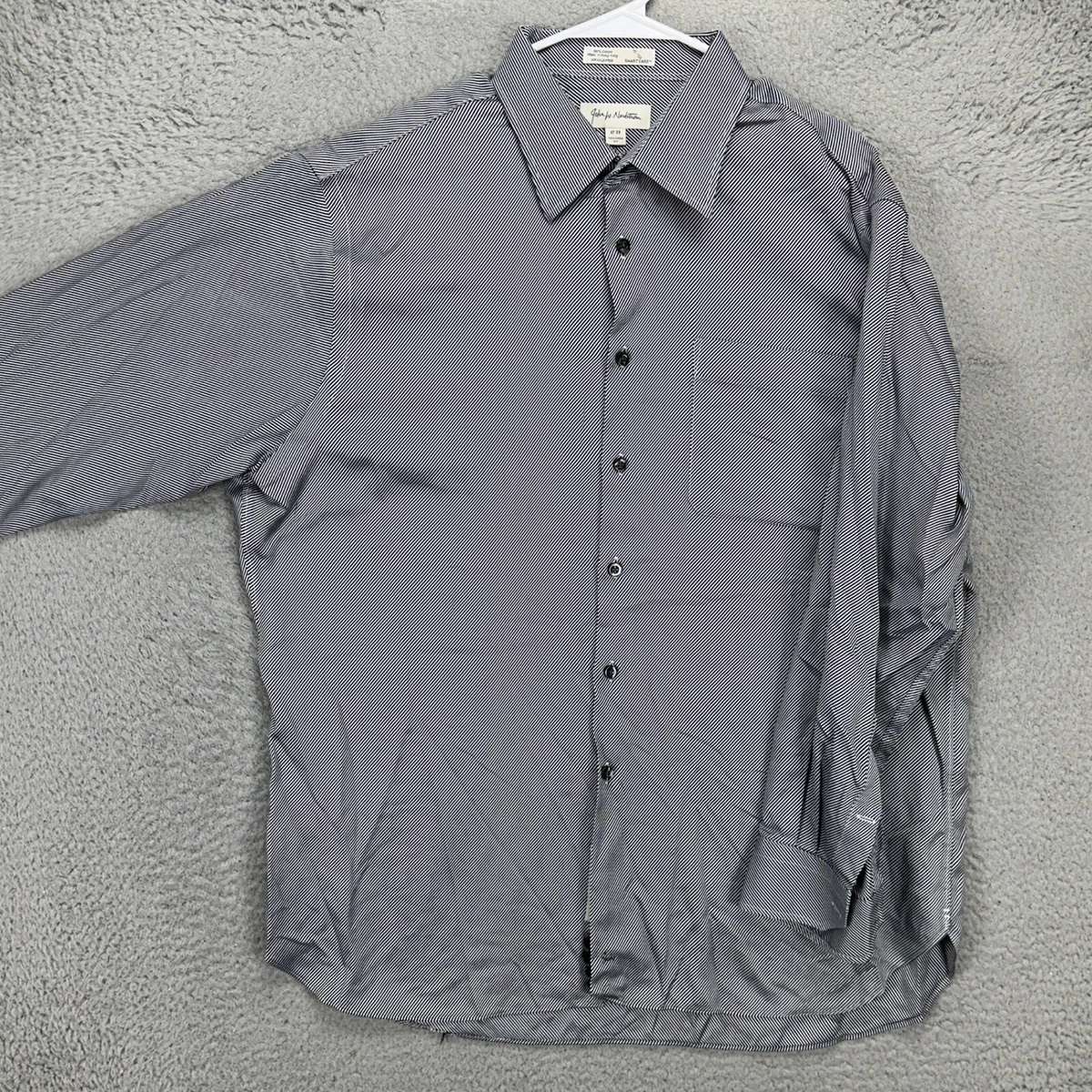 GEOFFREY BEENE Chemise Habillée Homme Bleu Carreaux (EU 34