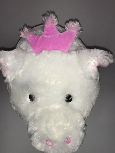 big white piggy bank ,with pink crown.very soft - Picture 2 of 9