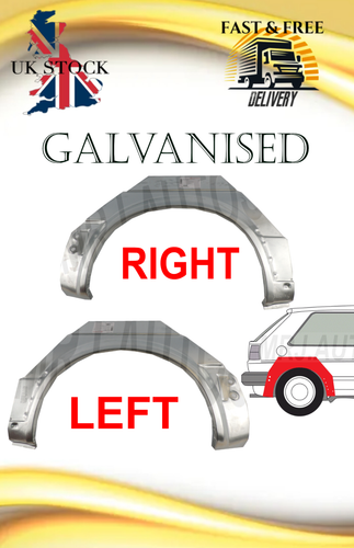 FOR VW GOLF 2 MK2 83-92 3D REAR WHEEL ARCH REPAIR RUST BODY PANEL FENDER PAIR - Picture 1 of 10