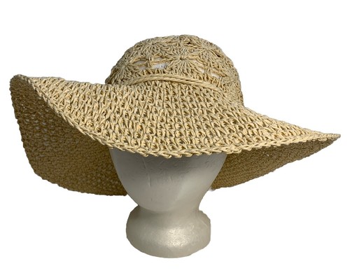 Sombrero de Paja J. Jill Sun Playa Jardinería Bronceado Natural Ligero Aireado Talla Única - Imagen 1 de 20