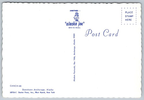Vintage Postkarte Downtown Anchorage Alaska Woolworths unbesendet Souvenir Ansicht - Bild 2 von 2