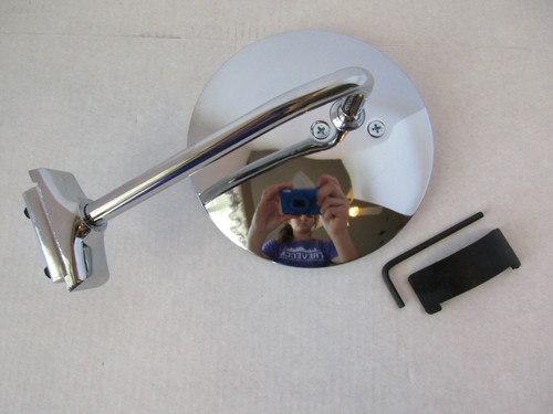 4 1/2" brazo largo acero inoxidable espejo retrovisor peep chevy ford hot rod coche camión #6611 - Imagen 3 de 11