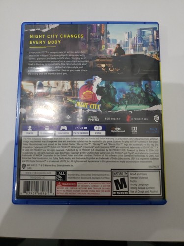 Cyberpunk 2077 Game + Steelbook - PS4 PlayStation 4, PS5 Upgrade- NEW SEALED - Picture 3 of 8