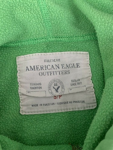 American Eagle Green Sweatshirt Men's Sm front AE Logo - Picture 4 of 6
