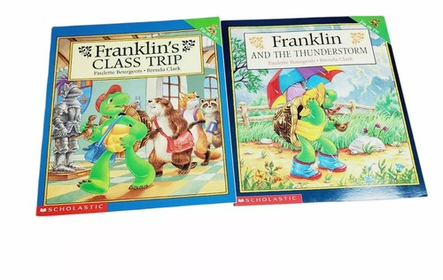 Franklin the Turtle Lot of 2 Books: Class Trip & Thunderstorm Kids Scholastic - Picture 1 of 7