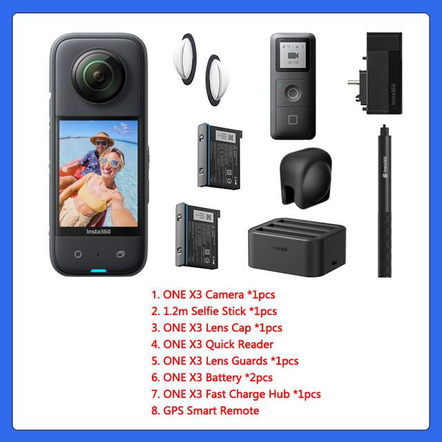 insta360 - 未使用　Insta360 X3 Insta360 X3 Waterproof 360 Action Camera – Verydrone