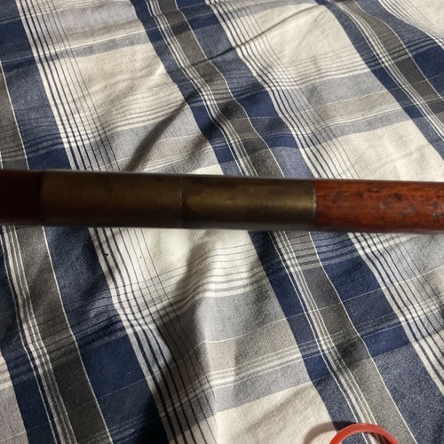 Rifle barrel Cleaning Rod 2 Piece Antique Wood and brass With Attachments - Foto 16 di 23