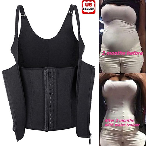 Womens Shapewear Colombianas Body Shaper Waist Trainer Tummy Control Tank Top US