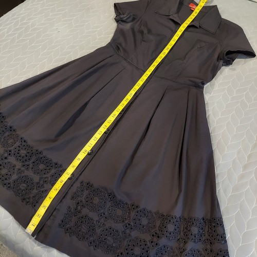 OSCAR An Oscar De La Renta Company Black Eyelet Shirtdress Womens 10 - Picture 19 of 24