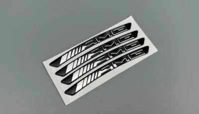 AMG Wheel Rim Badge Emblem Sticker Car Styling For Mercedes Benz AMG C E Class