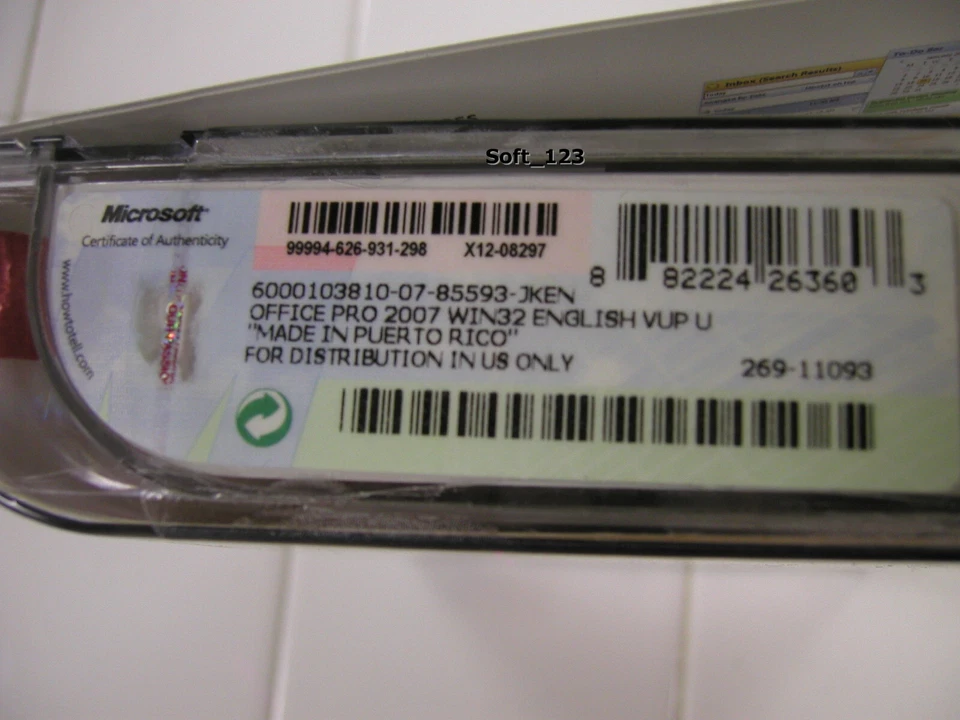 Microsoft Office 2007 Professional Upgrage & Full Retail Version MS Pro =NEW= - Image 3 of 3