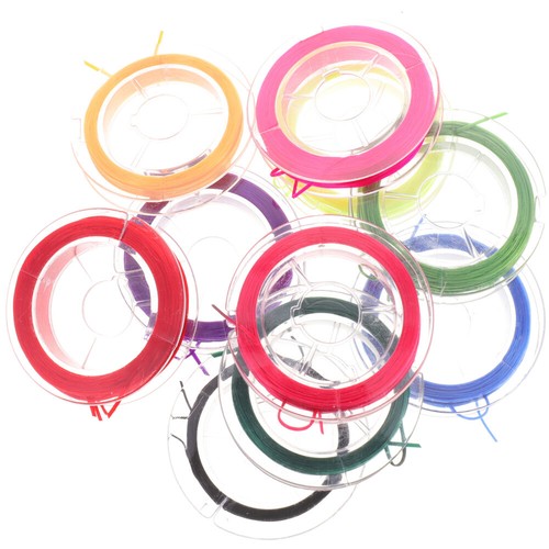 10 Rolls Colorful Beaded Lines Elastic Rope Jewelry Making Supplies - Picture 12 of 12