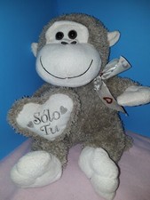 Dan Dee Monkey 11" Plush "Solo Tu" Heart Sitting Valentines Day Stuffed Animal