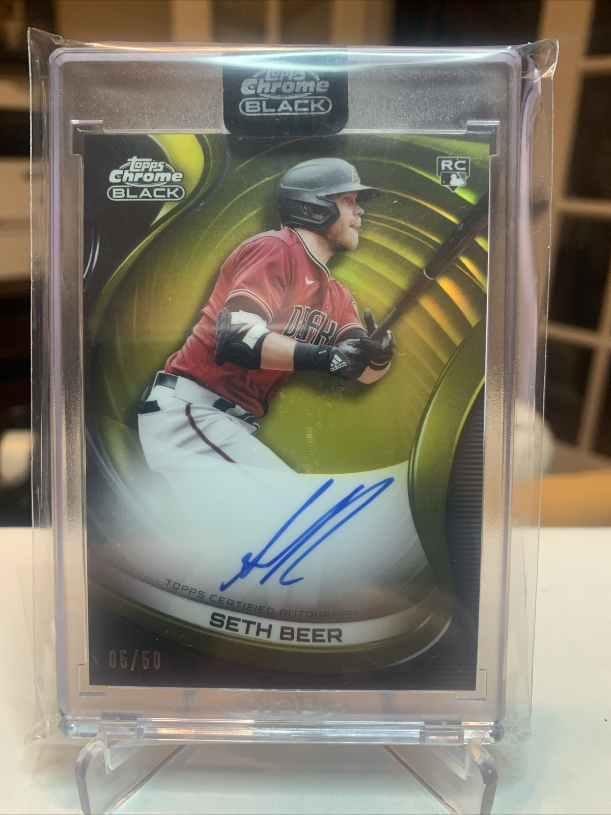 2022 Topps Chrome Black Seth Beer Gold Refractor Rookie AUTO 5/50 Dbacks CBA-SBE