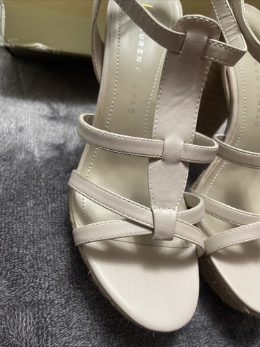 Zeppa Lc Lauren Conrad Plataform Taglia 7,5 Colore Nudo Ottime Condizioni - Foto 2 di 18