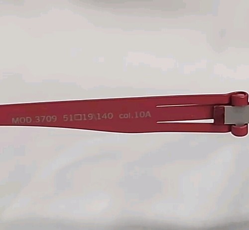 Cateye OVVO 3709 Crimson / Platinum Handmade Titanium Eyeglass Frame 51/19/140 - Picture 9 of 10