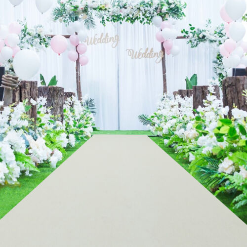 Hochzeit Party Zeremonie Abschlussball Event Dekor 33*3 Fuß Weiß Teppich Gang Läufer Teppich - Bild 17 von 20