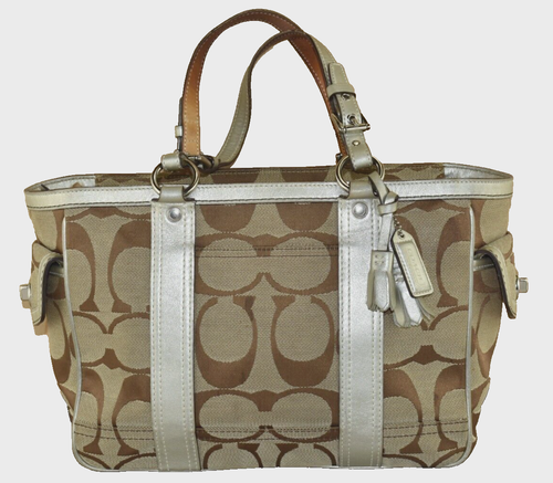 Coach Womens Signature Gallery Satchel Jacquard Tote Shoulder Handbag K05J-6234