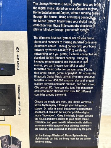 Linksys WML11B Wireless-B 2.4Ghz Digital Music System Ethernet Remote Control - Picture 22 of 24