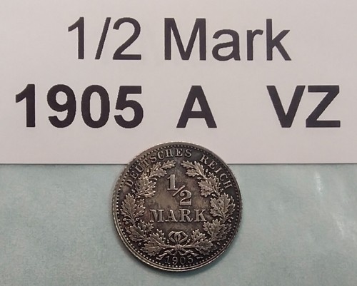 Kaiserreich 1/2 Mark 1905-1919, Jäger 16, 2,78g 900er Silber, AUSWAHL (S2-2 - Bild 4 von 257