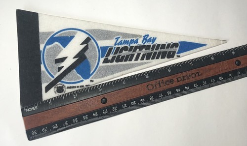 VINTAGE 90er TAMPA BAY LIGHTNING NHL FILZ MINI WIMPEL 4x9 FAHNE SAMMLERSTÜCK - Bild 2 von 4