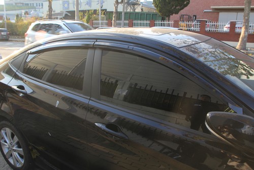 Autoclover Smoke tinted weathershields 4pcs for 07/2011~2015 Hyundai Accent 4dr - Picture 8 of 11